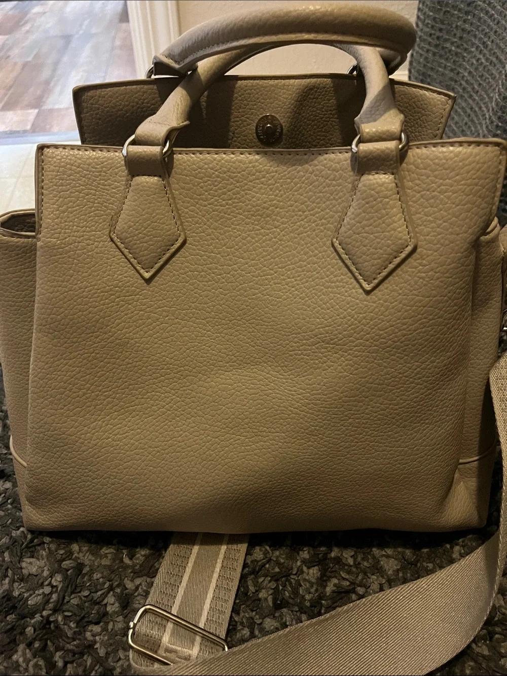 Steve Madden Taupe Beige Crossbody Messenger Bag